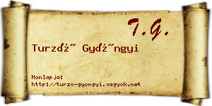 Turzó Gyöngyi névjegykártya
