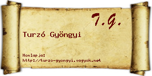 Turzó Gyöngyi névjegykártya